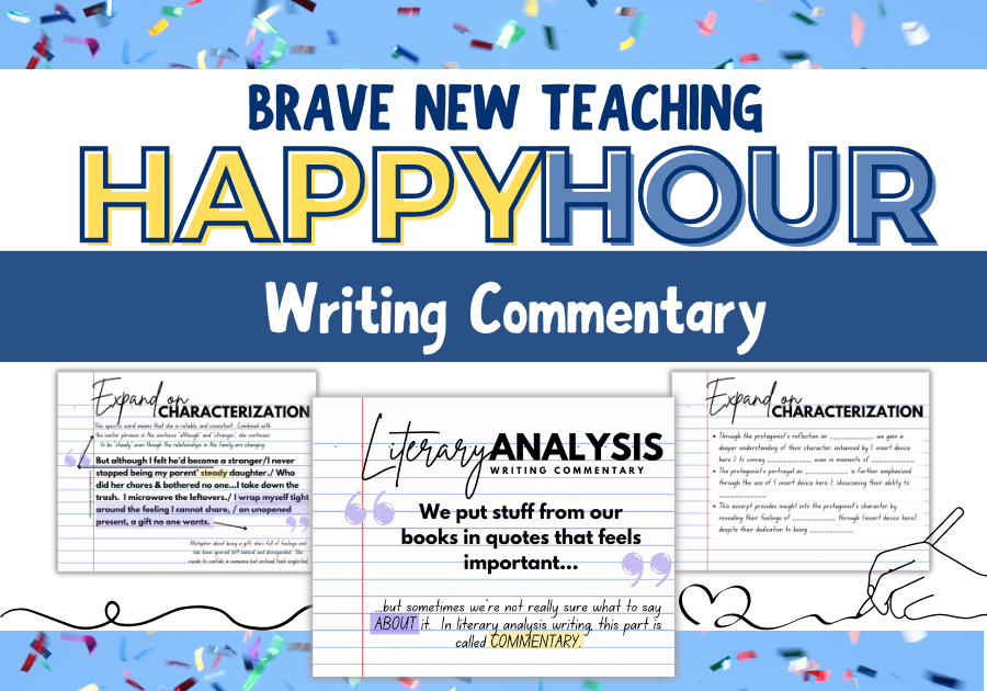 Writing Commentary Literary Analysis for Characterization